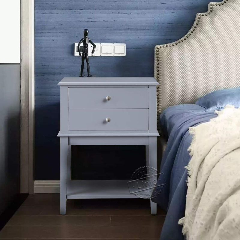 WOODEEM Bedroom Nightstand Grey Bedside Living Room Side Table