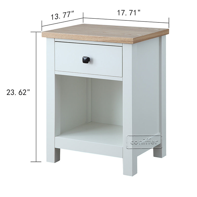 WOODEEM Night Stands for Bedroom with Drawer and Storage Shelf